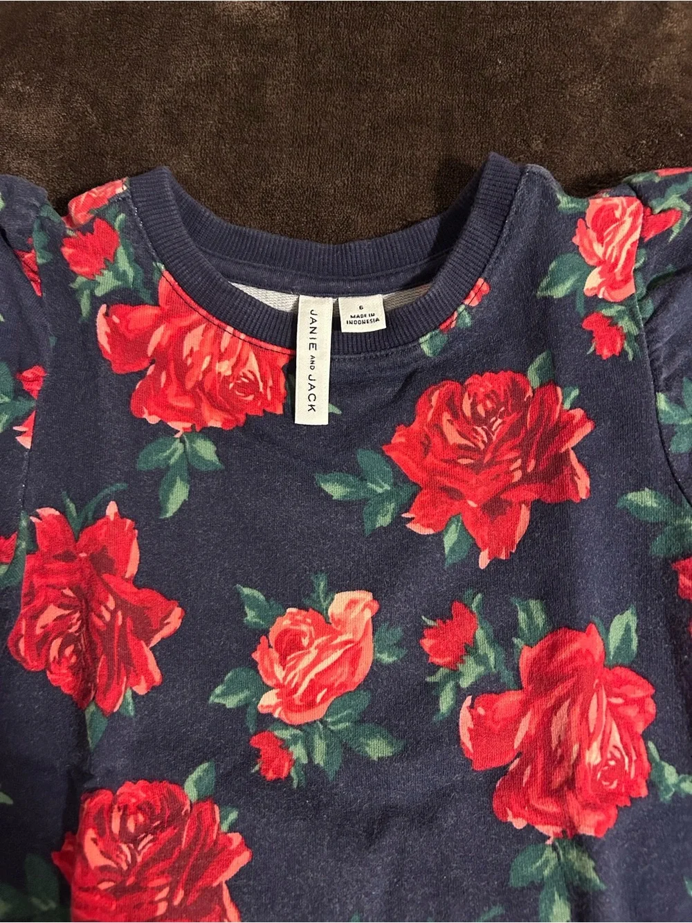 American Girl - LoveShackFancy Floral Dress, Janie&Jack Red Rose Top, BittyBaby